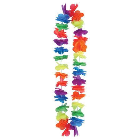 Multi-Colour Petals Rainbow Floral Lei - 1.02m