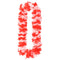Red and White Hula Lei Flower Necklace