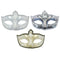 Glitter Eye Masks with Glitter Trim - 3 Assorted Colours - Each