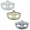 Glitter Eye Masks with Glitter Trim - 3 Assorted Colours - Each