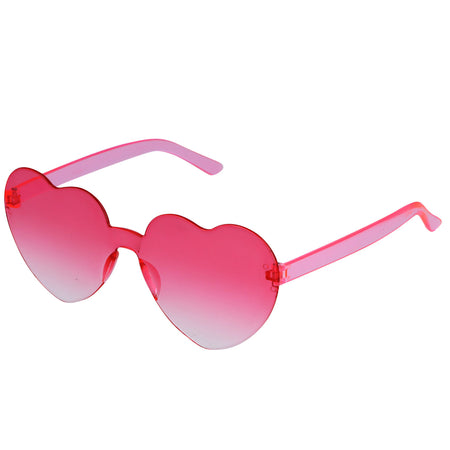 Hot Pink Ombre Heart Shape Glasses