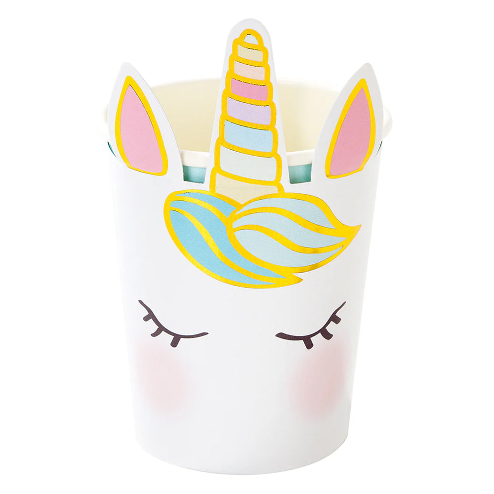 Unicorn Paper Cups- Pack of 8 | Tableware | Party Packs