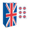 Union Jack Paper Party Bags with Stickers - Pack of 12