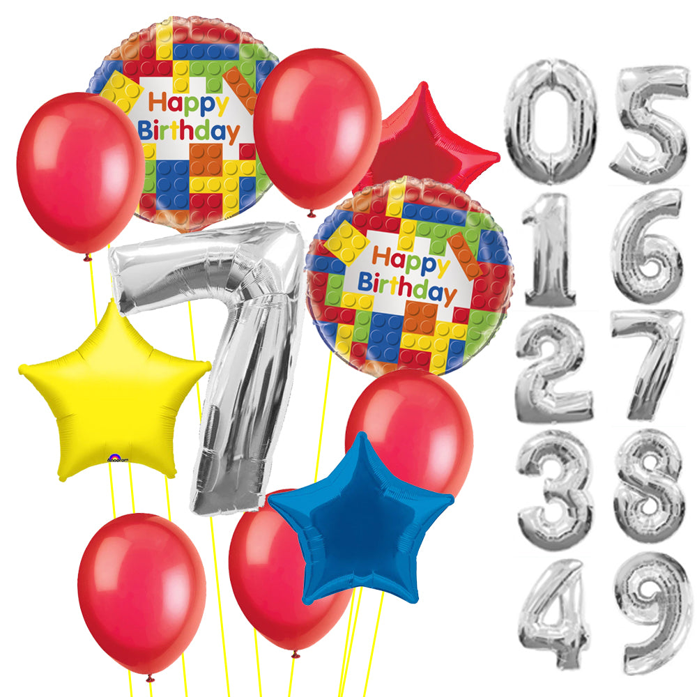 Uninflated Lego Balloon Bundle - Choose Your Age