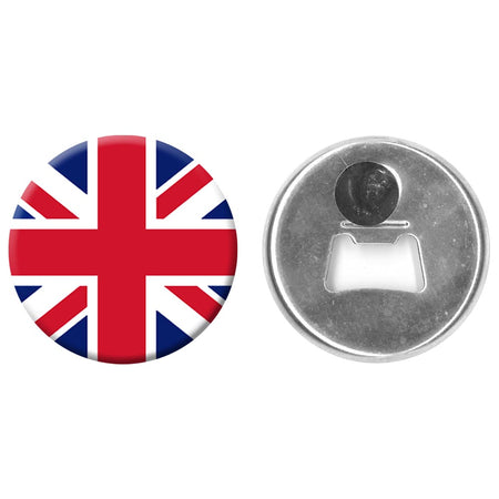 Union Jack British Flag Bottle Opener Magnet - 58mm