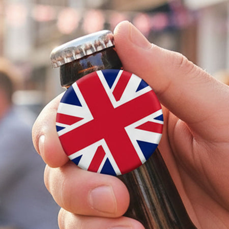Union Jack British Flag Bottle Opener Magnet - 58mm