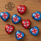Union Jack Flag Heart Chocolates Kit - Pack of 24