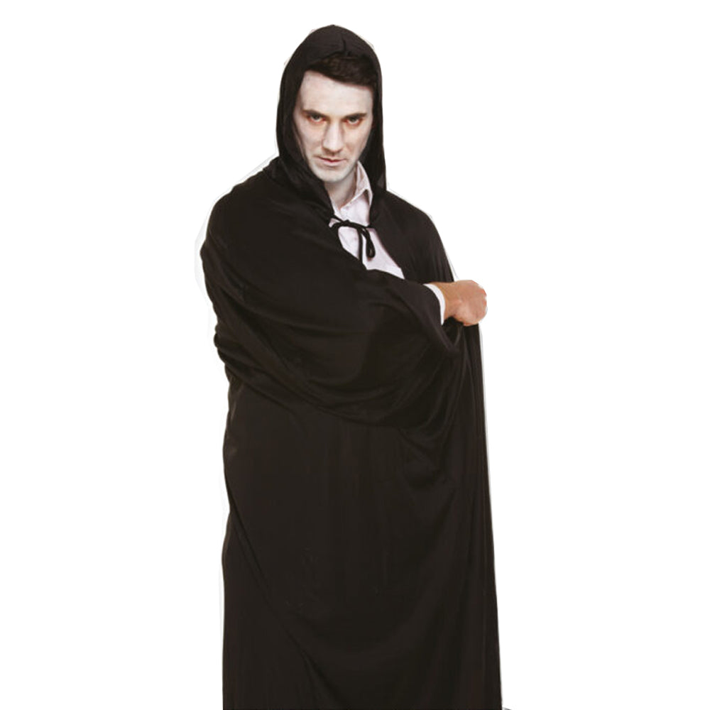 Black Cape With Hood - 140cm