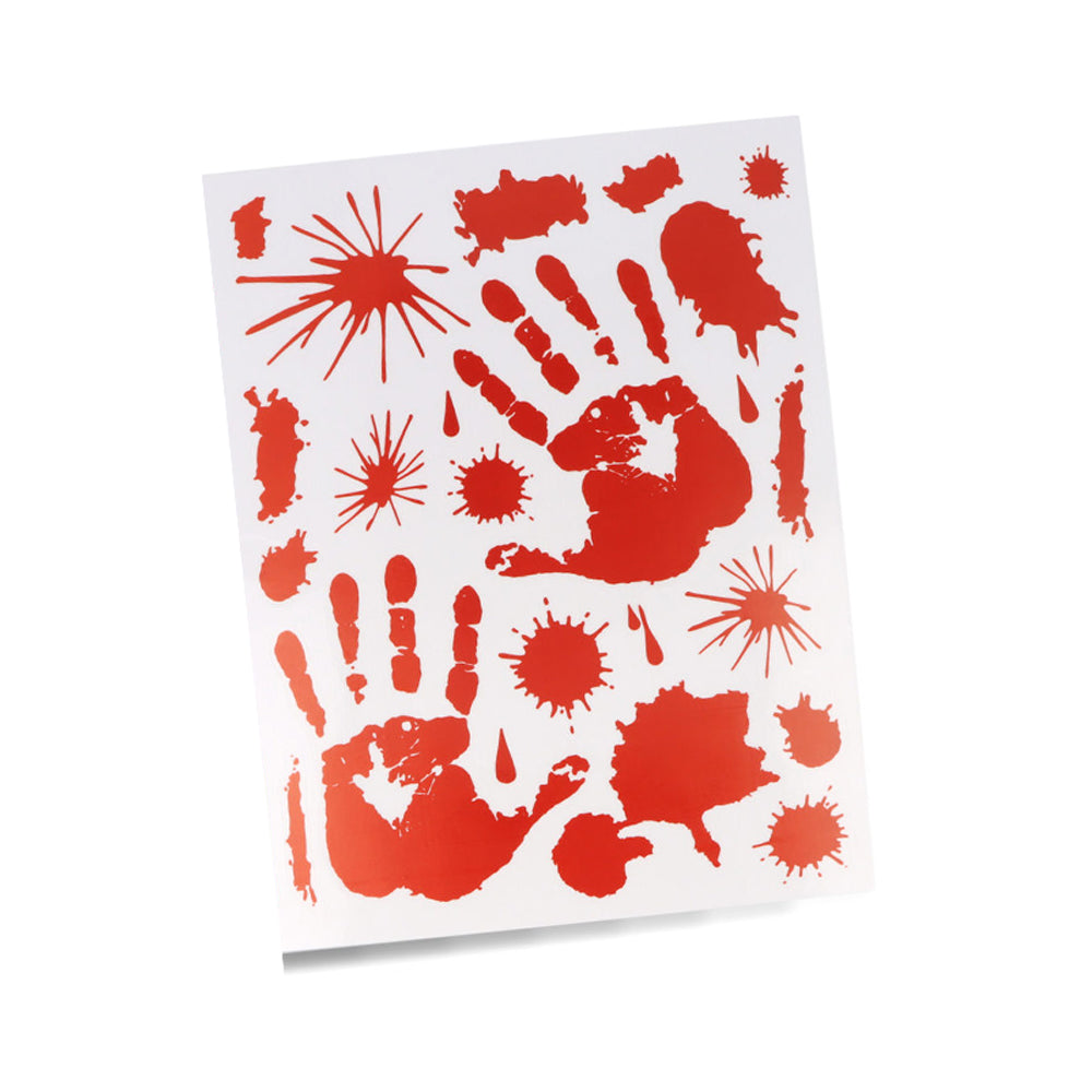 Halloween Bloody Hands Window Stickers - 26cm - Pack of 4 Sheets