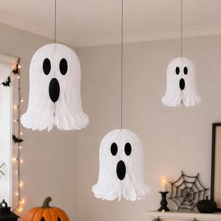 Hanging Halloween Ghost Decorations- Pack of 3