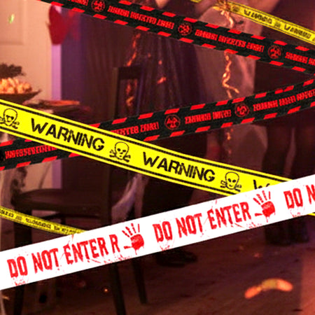 Halloween Warning Caution Tape - 6.1m - Pack of 3