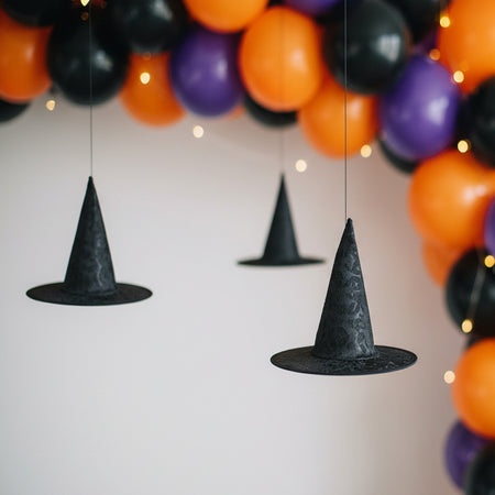 Small Hanging Witches Hats Decorations - 18cm - Pack of 3