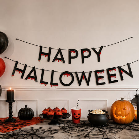Happy Halloween Blood Drip Banner - 1m