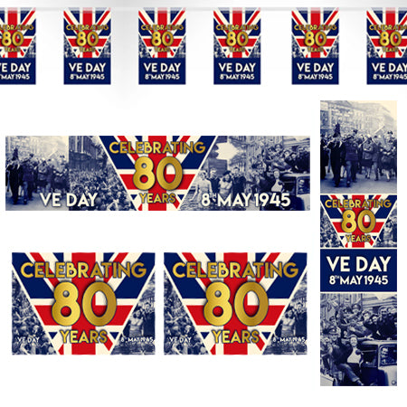 VE Day 80th Anniversary Paper Decoration Pack