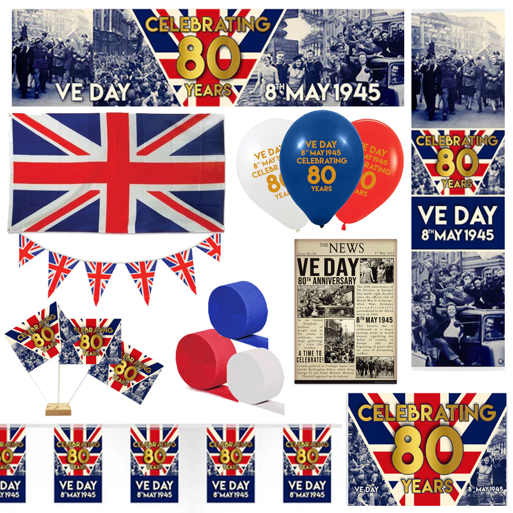 VE Day 80th Anniversary Banner Decoration | Party Packs