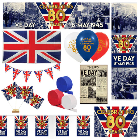 VE Day 80th Anniversary Decoration Party Pack