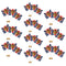 VE Day 80th Anniversary Paper Table Flags - 15cm on 30cm Pole - Pack of 30