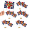 VE Day 80th Anniversary Paper Table Flags - 15cm on 30cm Pole - Pack of 30