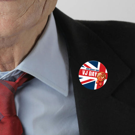 VJ Day 80th Anniversary Badge - 58mm - Each