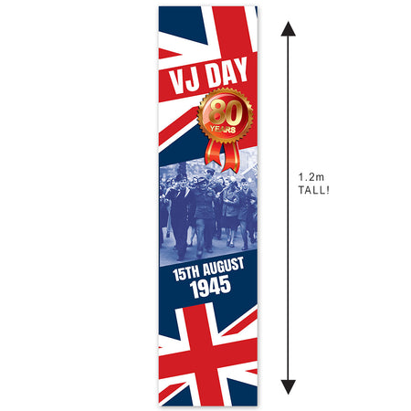 VJ Day 80th Anniversary Portrait Wall & Door Banner Decoration - 1.2m