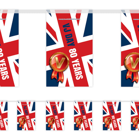 VJ Day 80th Anniversary Bunting Decoration - 2.4m