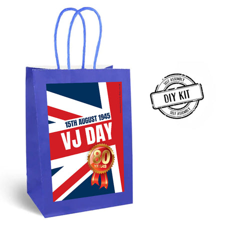 VJ Day 80th Anniversary Paper Party Bag Kit - Pack of 12