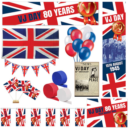 VJ Day 80th Anniversary Decoration Party Pack