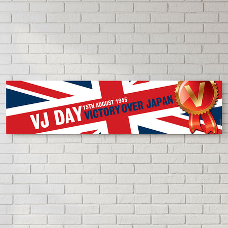 VJ Day Union Jack Banner Decoration - 1.2m