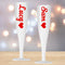 Valentine's Red Heart Personalised Champagne Glass White - 175ml - Each