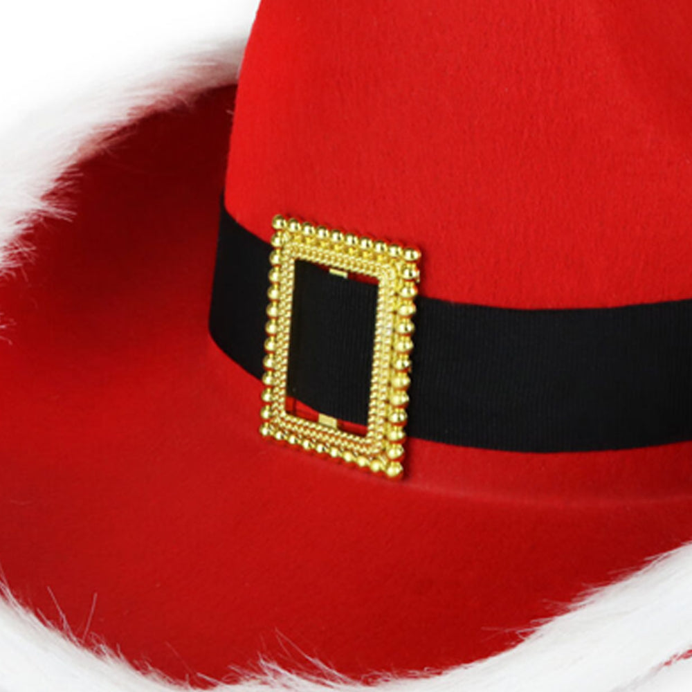 Red Santa Cowboy Hat