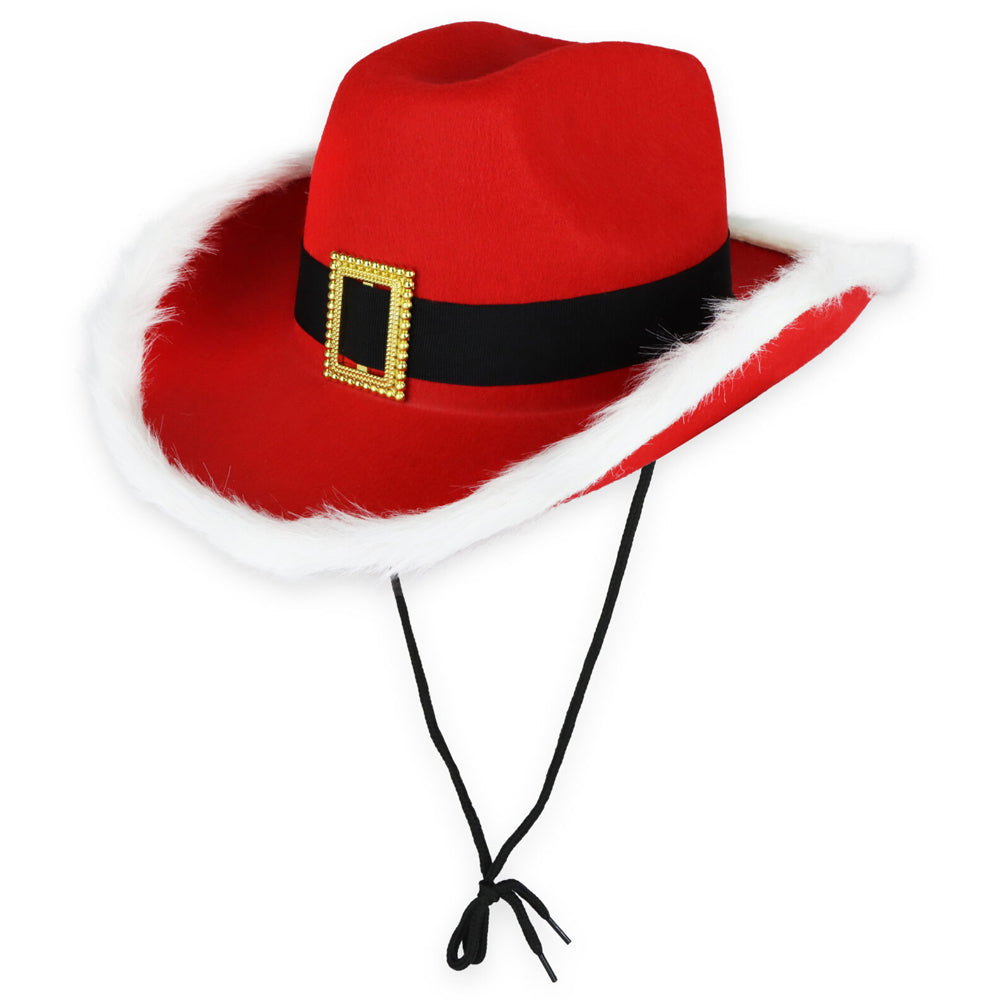 Red Santa Cowboy Hat