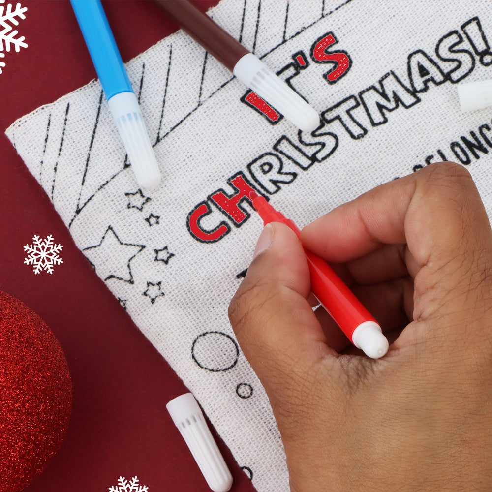 Colour in Your Own Christmas Stocking - Assorted Designs - 36cm - Each
