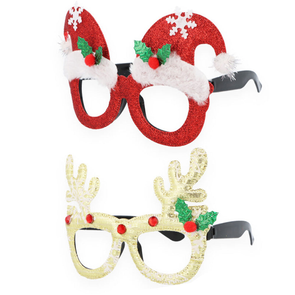 Assorted Fun Christmas Glasses - Pack of 6