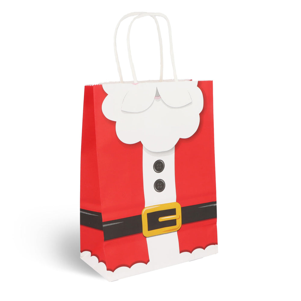 Santa Christmas Paper Party Bag - 22cm - Each