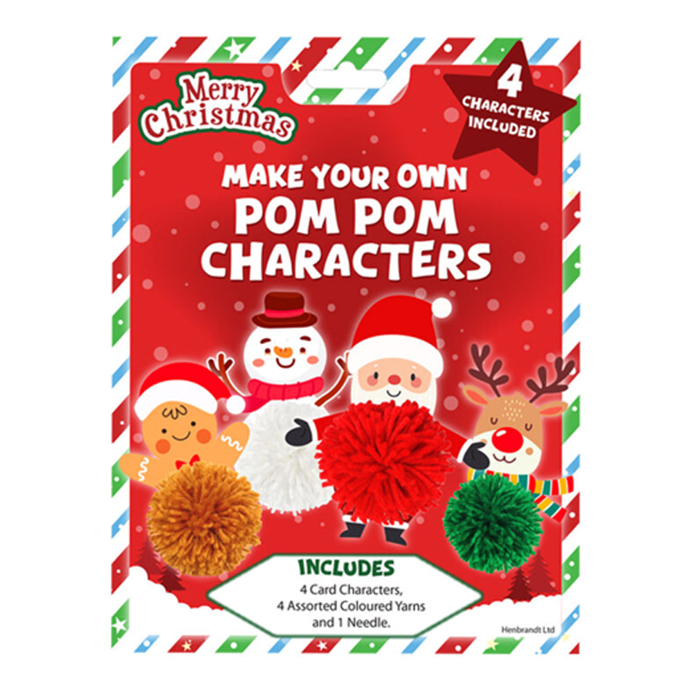 Make Your Own Pom-Pom Christmas Characters - Pack of 4