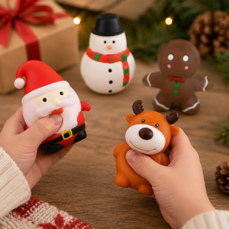 Christmas Squeeze Toy - 4 Assorted - 8cm - Each