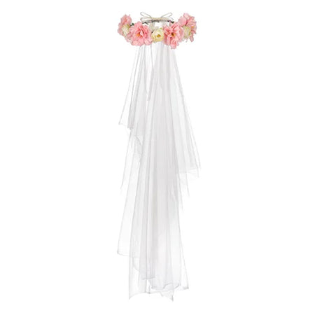Boho Bride to Be Flower Crown Veil