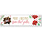 Holly & Poinsettia Christmas Personalised Photo Banner - 1.2m