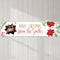 Holly & Poinsettia Christmas Personalised Photo Banner - 1.2m