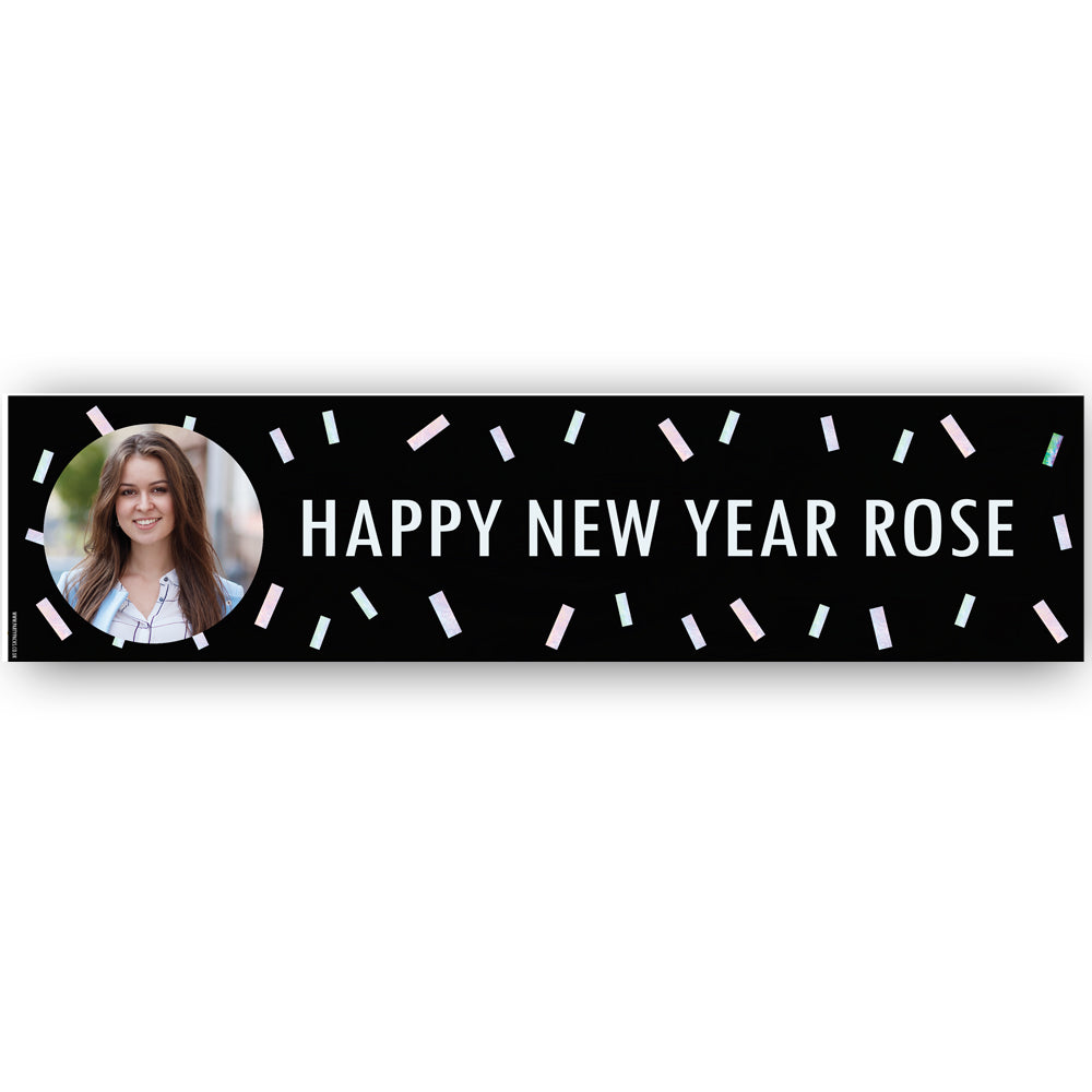 New Year Disco Personalised Photo Banner - 1.2m