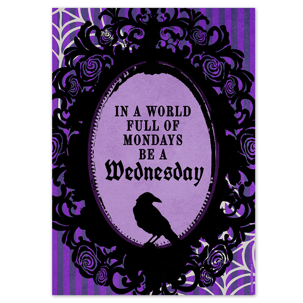 Gothic Girl Ornate Frame Quote Poster - A3