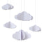 White 3D Hanging Cloud Decorations - Pack of 5