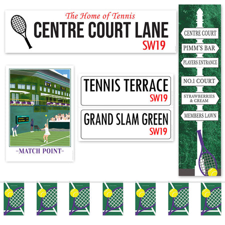 Tennis Grand Slam Paper Decoration Pack