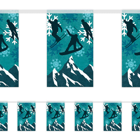 Winter Sports Paper Bunting Decoration - 2.4m