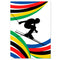 Traditional Winter Games Skier Silhouette Poster - A3