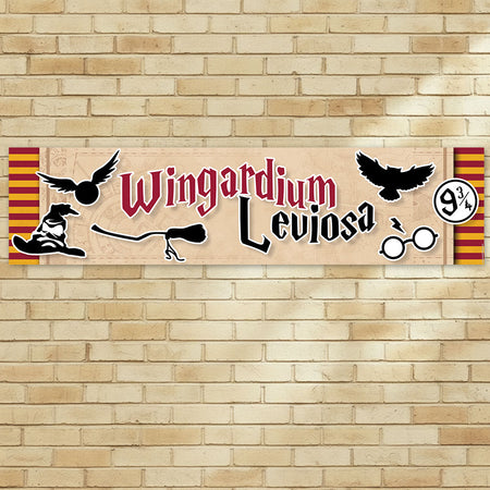 Wizard Wingardium Leviosa Banner Decoration - 1.2m