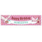 Wizard School Pink Stripe Personalised Banner - 120cm x 30cm
