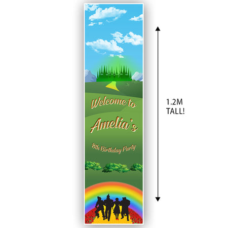 The Wizard of Oz Personalised Portrait Banner Decoration - 1.2m