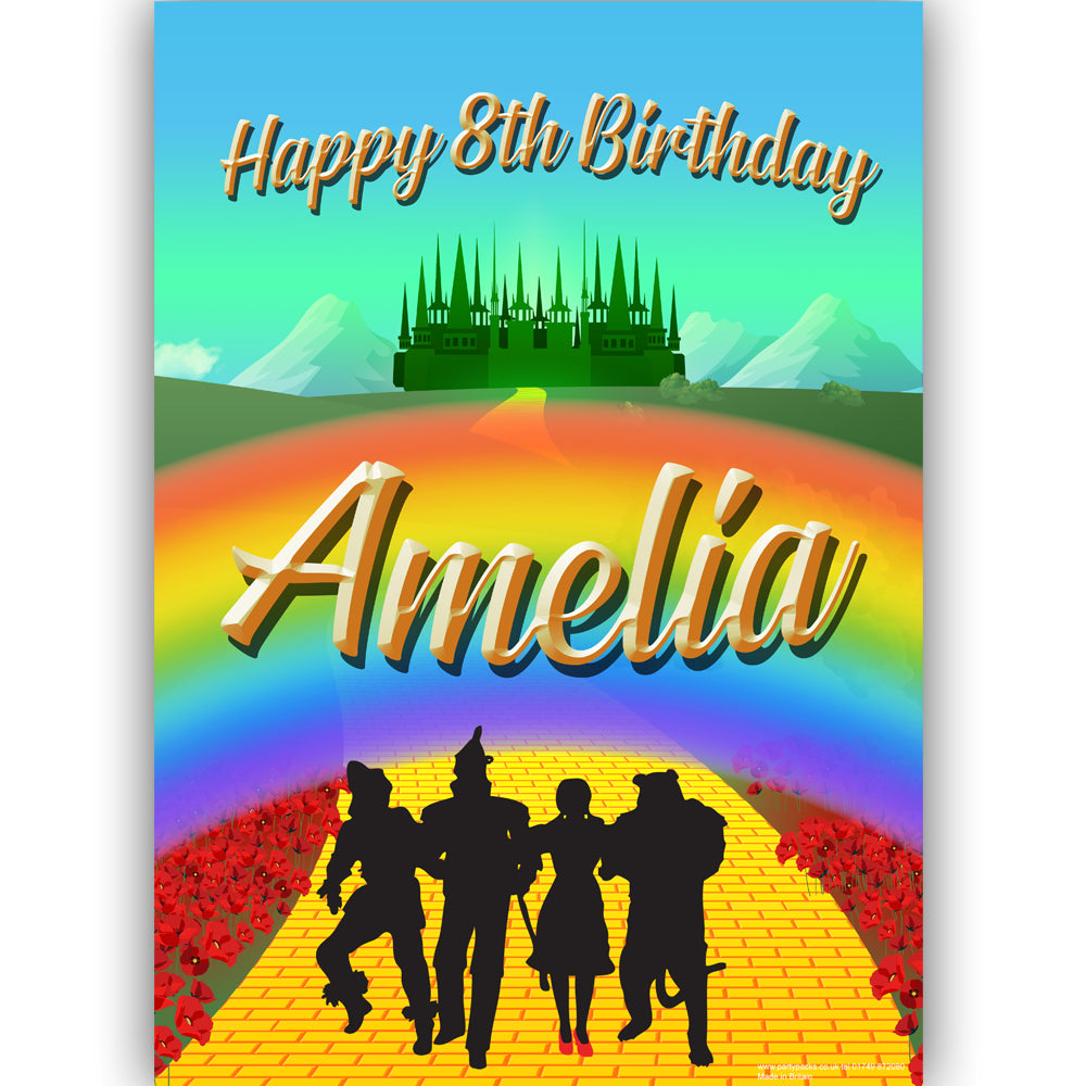 The Wizard of Oz Personalised Poster Decoration - A3