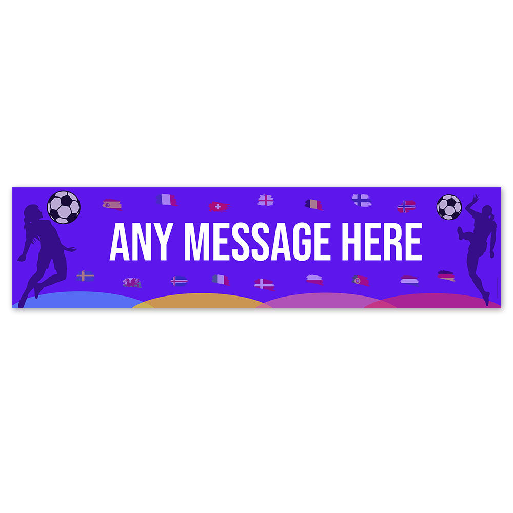 Women's Personalised Euro Banner Decoration - 120cm x 30cm